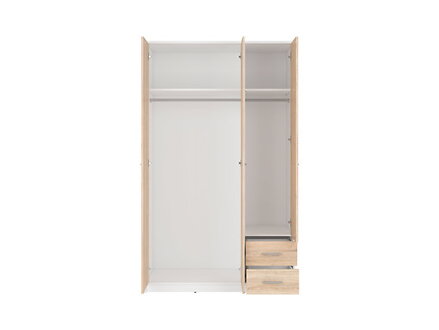 NEPO PLUS - SZF3D2S biela / dub sonoma