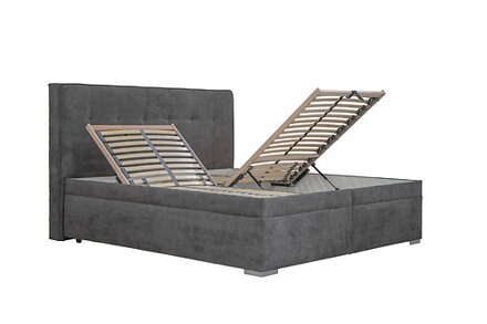 TRENT 180x200 (bez matracov), Alfa Stone / Nero stone