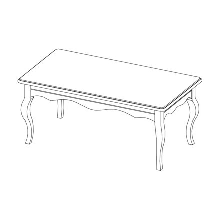 Prato PR-1 stolík, biela patyna